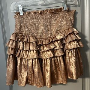 leopard gold skirt